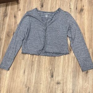 Gray/ Blue Cropped Cardigan
